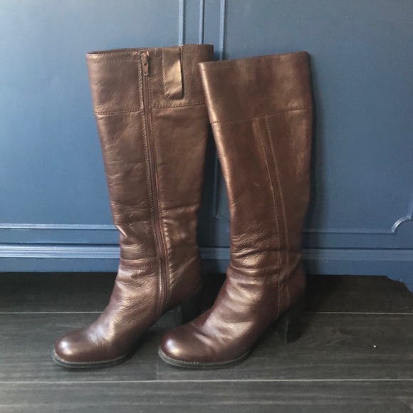 4” Nine West Leather Boots- Size 8 1/2 - Picture 2 of 6